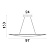 Nowoczesna lampa wisząca COLIMA LE42755 nad stół LED 31W 3000K złota