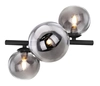 Sufitowa lampa Riha 56133-3W szklana czarna grafitowa