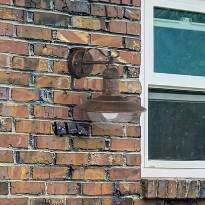 Ogrodowa LAMPA elewacyjna OSLO 8271 Rabalux zewnętrzna OPRAWA rustykalna IP44 kinkiet złoto antyczne przezroczysty