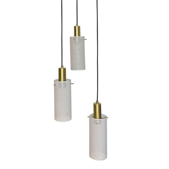 Okrągła lampa zwisająca Tirana LP-945/3P WH Light Prestige kaskada biała