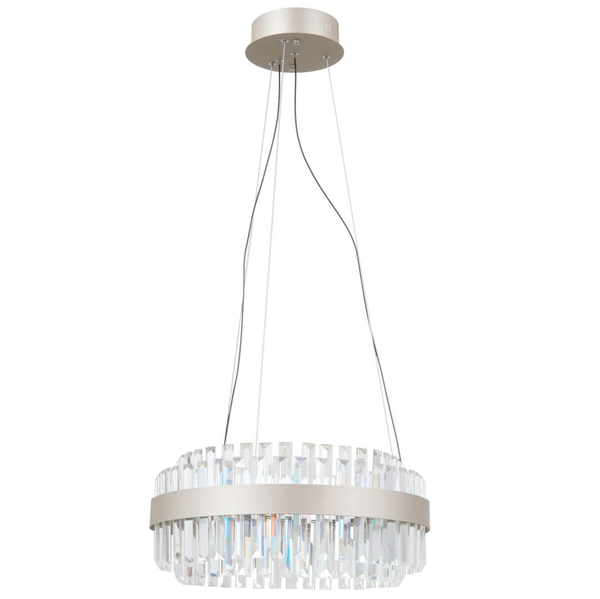 Lampa zwis Horna PND-34386-1-CH-CL LED 36W 3000K szampański przezroczysty