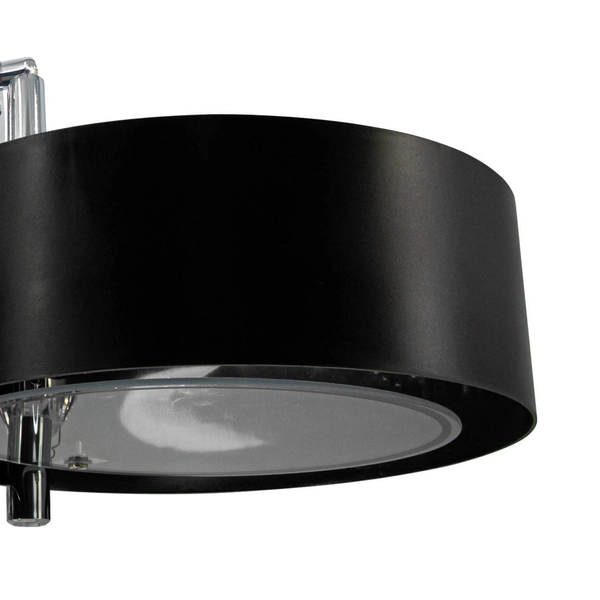 Loftowa LAMPA ścienna DRS8006/1 8C BL Elem regulowana OPRAWA metalowy kinkiet chrom czarny