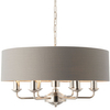 Żyrandol Highclere 94373 Endon abażur na łańcuchu szary nikiel