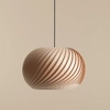 Drewniana lampa wisząca Nature Light 1110G_M Aldex do przedpokoju brązowa