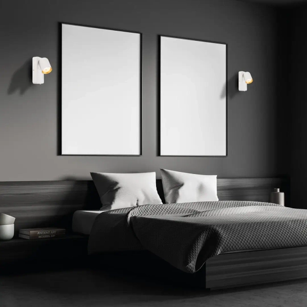 Ścienny kinkiet regulowany ANDY ML9942 na korytarz tuba biało złoty