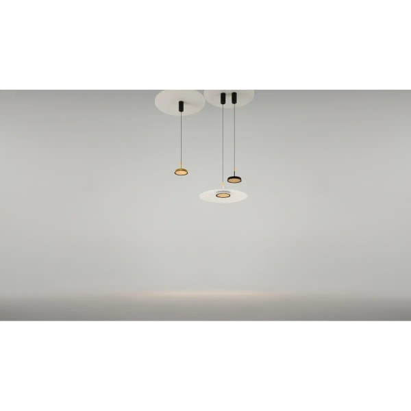 Okrągła wisząca lampa El MOD041PL-L15G3K LED 12W 3000K mosiądz
