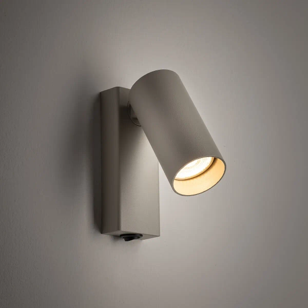 Podłużna lampa ścienna FOURTY 11765 na korytarz tuba szara