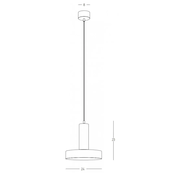 Modernistyczna zwisająca lampa 22178 tuba dysk cylinder czarny złoty