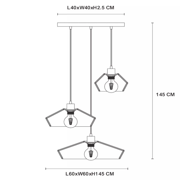 Ekologiczna lampa wisząca Yunkai drewniana kaskada nad stół