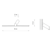 Minimalistyczny kinkiet SLASH LED 11431 LED 10W 3000K czarny