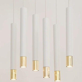 6-płomienna lampa wisząca Sopel Grand 33390 do przedpokoju biała