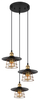 Wisząca lampa Viejo 15086-3BH retro czarna miedziana