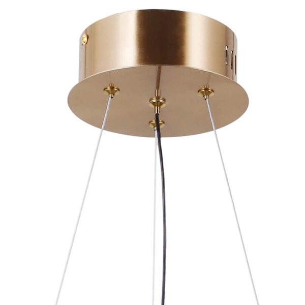 Wisząca lampa szklana Montiela PND-34374-6-HBR LED 180W 3000K złoty biały