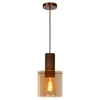 Wisząca lampa TOLEDO 74405/01/62 Lucide szklana miedziana bursztynowa