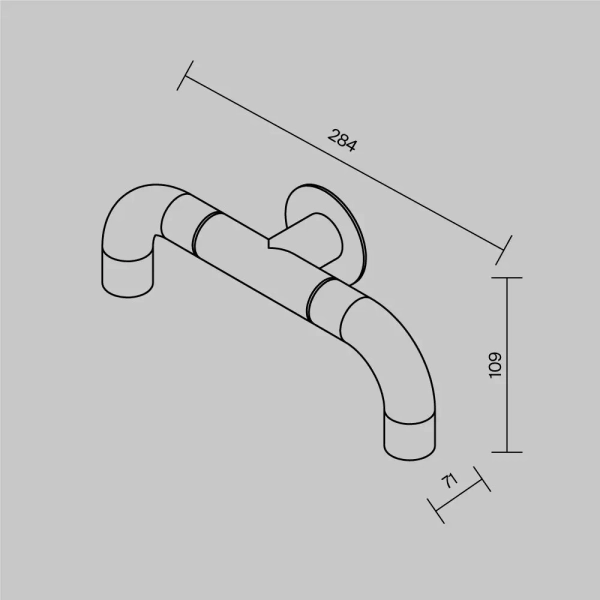 Elewacyjna lampa na taras Sleek O477WL-L4GF3K LED 4W 3000K IP65 grafit