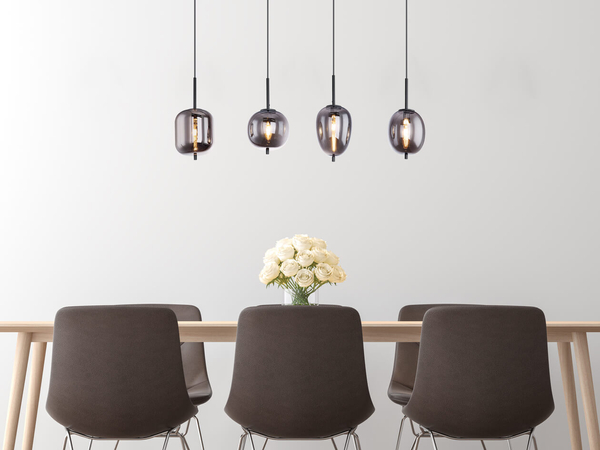 Lampa wisząca Blacky 15345-4H drewniana belka przydymiona