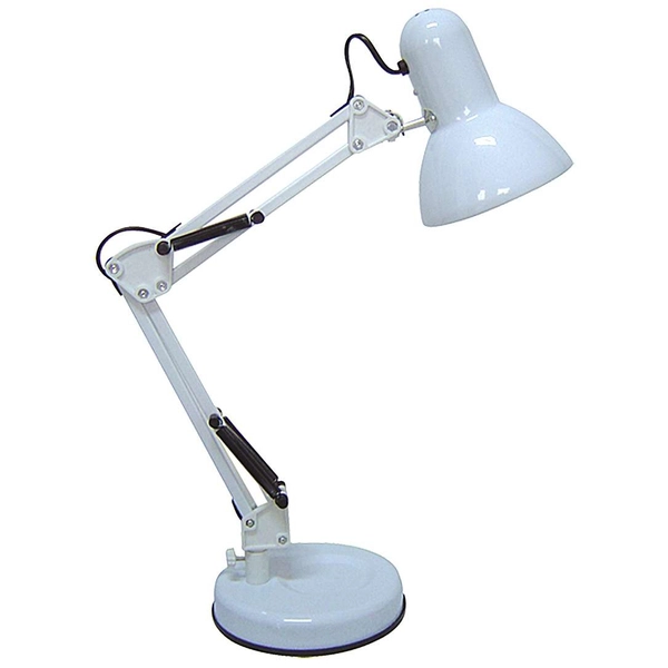 Stojąca LAMPA stołowa SAMSON 4211 Rabalux regulowana LAMPKA biurkowa metalowy reflektorek loftowy biały