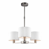 Lampa wisząca abażurowa Daley 60256 Endon nikiel biała srebrna