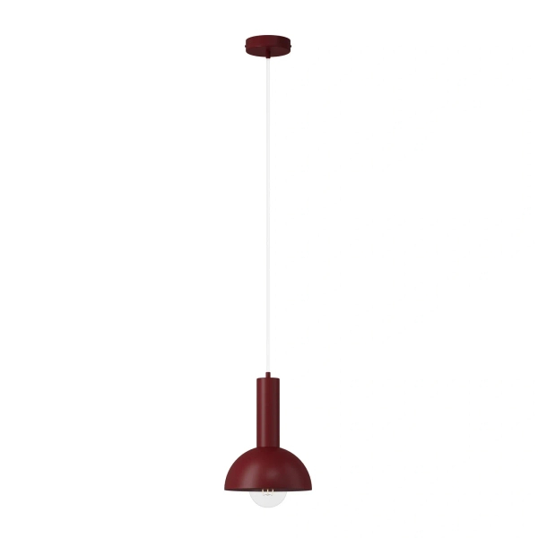Wisząca lampa kopułowa VITRUM burgundowa 1xE27 do sypialni 41640