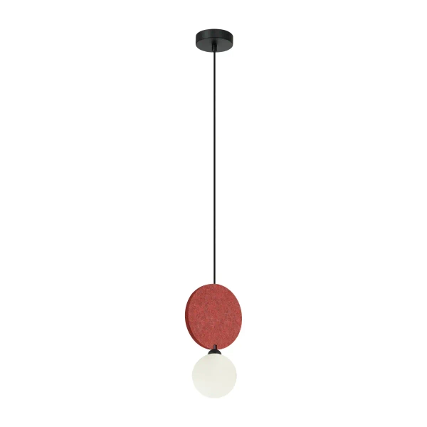 Lampa wisząca do jadalni Andrea PND-59779-1M-RED czerwona czarna