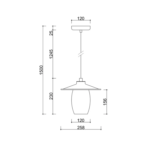 Lampa wisząca do salonu Jingu JNA122P0 szklany klosz biały czarny