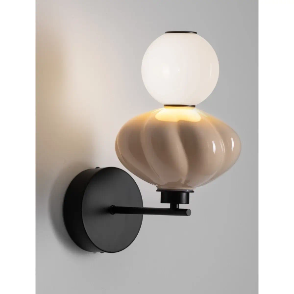 Kinkiet ścienny szklany CASURNO LE45227 LED 8W 3000K do jadalni beżowy