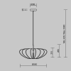Nowoczesna lampa wisząca Cambio MOD398PL-01GR1 nad wyspę szara