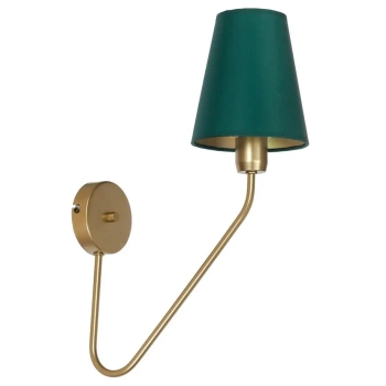 Kinkiet ścienny na wysięgniku VICTORIA MLP4906 do sypialni mosiądz zielony