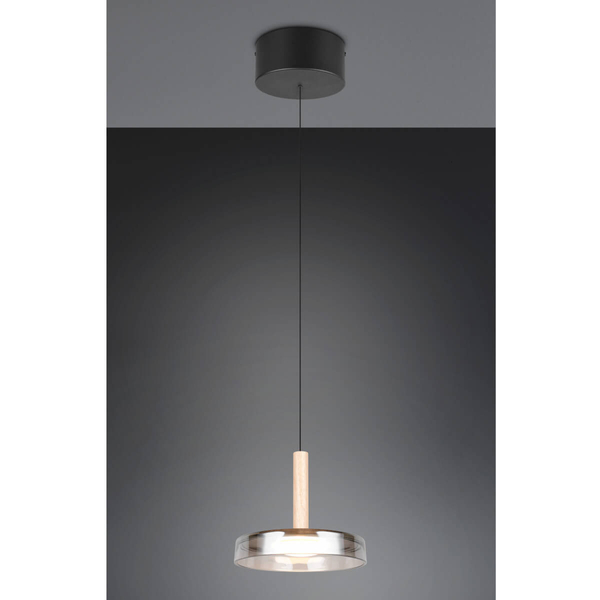 Wisząca lampa CELESTE 354910132 Trio LED 10W 3000K zwis czarny srebrny