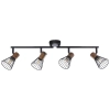 Sufitowa lampa loft Manama 78132/76 metalowa czarna drewniana
