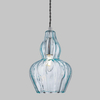Pojedyncza lampa wisząca Eustoma MOD238-PL-01-BL szkło niebieska