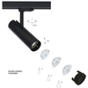 Reflektorowa LAMPA sufitowa MILO 8763 Nowodvorski okrągła OPRAWA metalowa LED 15W 4000K do systemu szynowego 3 - fazowego czar