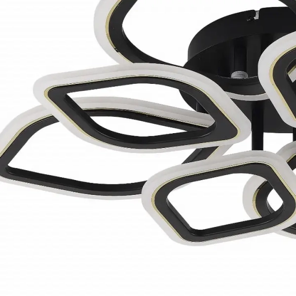 Ledowy plafon sufitowy Illumia MS236180R-BK LED 75W 3000-6000K kwiat czarny