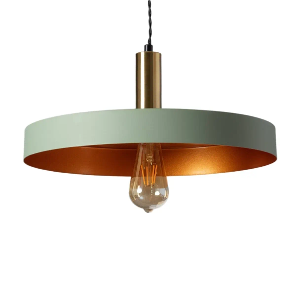 Wisząca lampa nad stół Dario ABR-LWO-DARIO-Z metalowa zielona złota