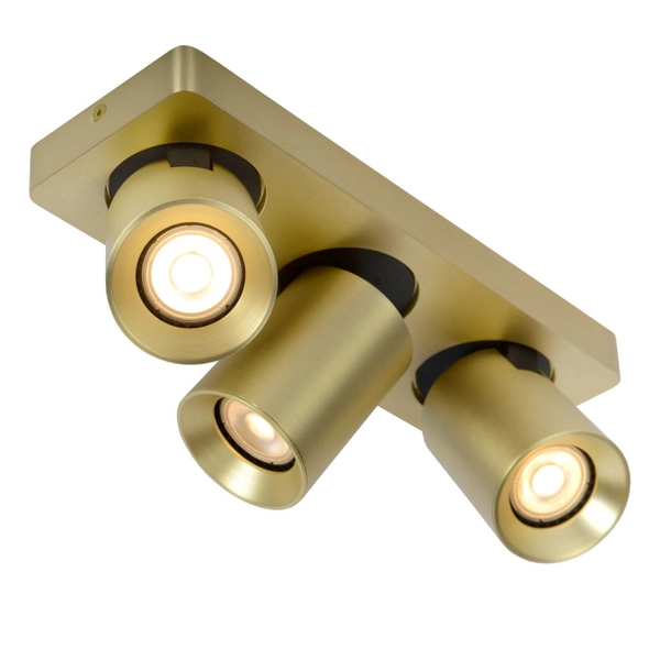 Reflektorek LAMPA sufitowa NIGEL 09929/15/02 Lucide metalowa OPRAWA regulowany downlight plafoniera złota