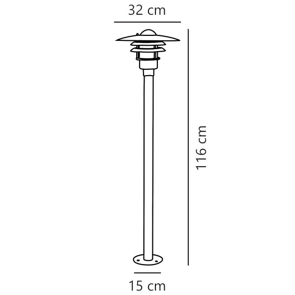 Stojąca lampa zewnętrzna Lønstrup 71428003 IP44 retro czarny