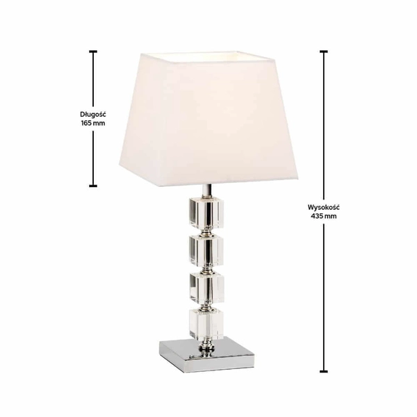 Nowoczesna lampa stołowa Murford 96940-TLCH Endon abażur tkanina metal biały