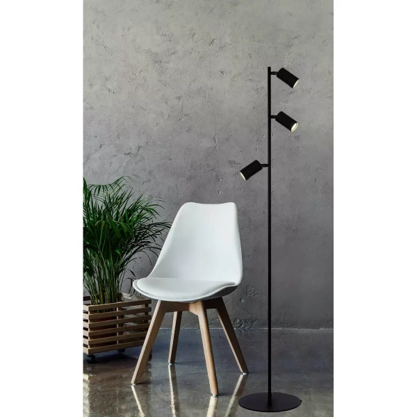 Podłogowa lampa regulowana Monti K-4409 Kaja do salonu stojąca czarna