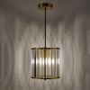 Zwisająca lampa nad stół Kiran KIR0135 kryształowa mosiądz