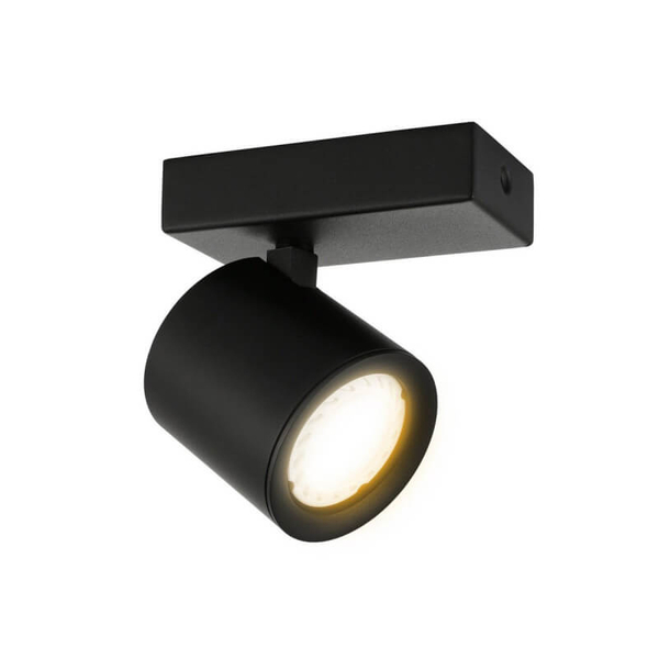 Sufitowa lampa reflektorowa Karlota nad łóżko czarna