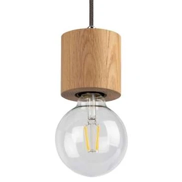 Ekologiczna LAMPA wisząca TRONGO ROUND 7061174 Spotlight drewniana OPRAWA rustykalny ZWIS oprawka na żarówkę dąb olejowany