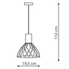 Druciana lampa wisząca Moderno LP-1221/1P S BK skandynawska brązowa