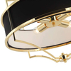 LAMPA okrągła Stesso Gold Nero M Orlicki Design wisząca OPRAWA w stylu klasycznym abażurowa czarna złota