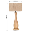 Drewniana lampka nocna TOBA 567200130 do sypialni japandi brązowa
