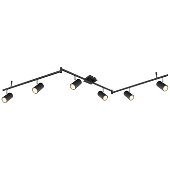 Regulowana lampa sufitowa Robby 57910-6B tubki metalowe czarne
