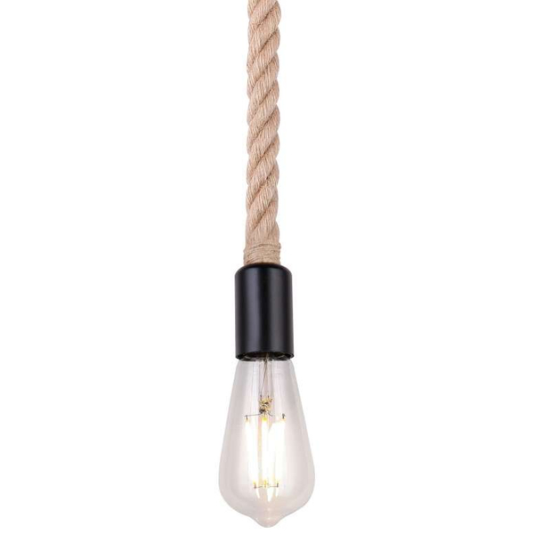 LAMPA wisząca ULLEU 69029H Globo skandynawska OPRAWA zwis lina rope brązowa czarna