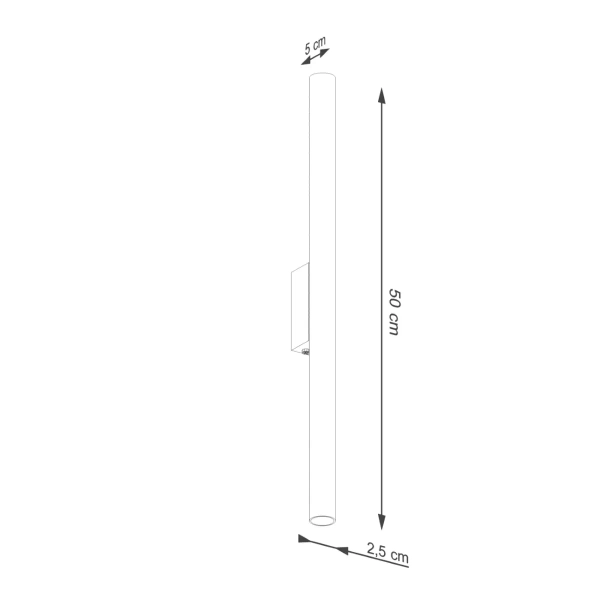 Ścienna lampa podłużna PASTELO SL.1517 na korytarz tuba beżowa