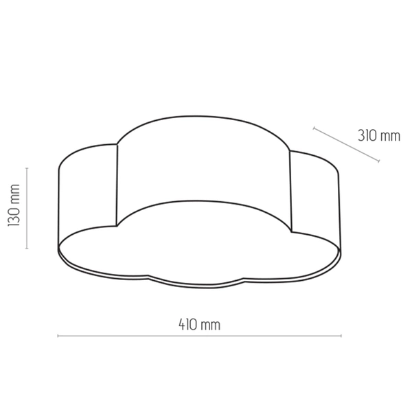 Dziecięca lampa sufitowa Cloud 1534 TK Lighting chmura niebieska biała