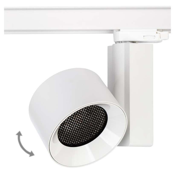 Reflektorowa LAMPA sufitowa NEA 8747 Nowodvorski okrągła OPRAWA metalowa LED 40W 4000K do systemu szynowego 3 - fazowego biał