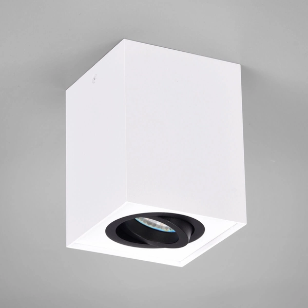 Plafon sufitowy do salonu BISCUIT 613000134 Trio prostokątny biały czarny